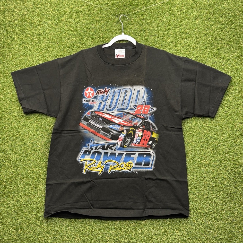 Ricky Rudd 2003 NASCAR Shirt Mens Large Chase Authentic Vintage Racing Black